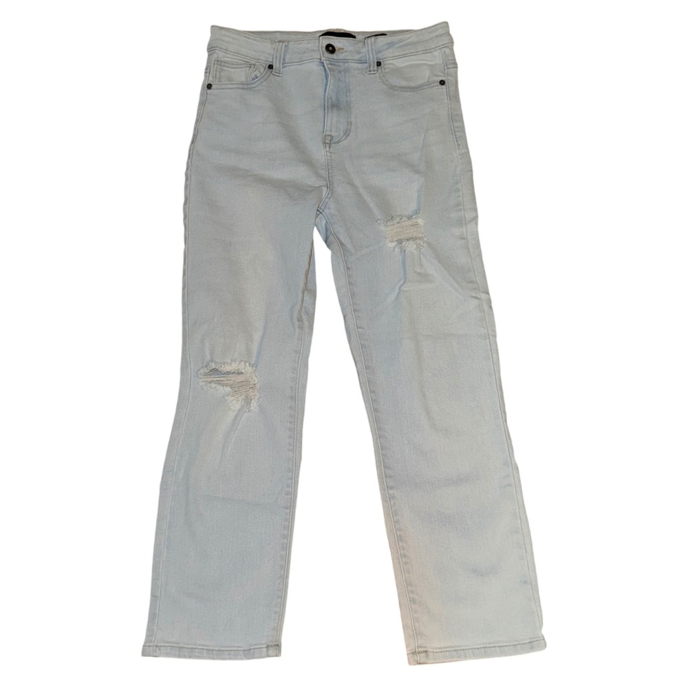 Kendall + Kylie Icon Jeans Women's 9/29 The Icon High Rise Straight Distressed
